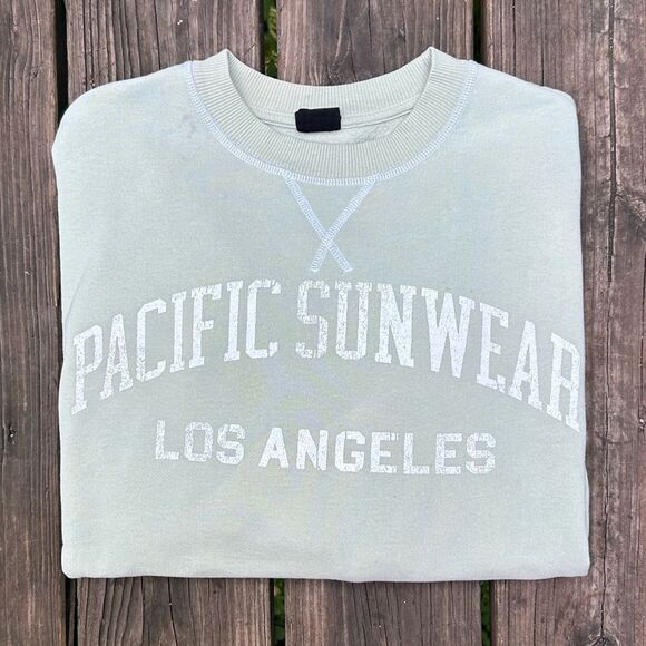 Light Green Pacific Sunwear Oversized Crewneck - Picture 2 of 4